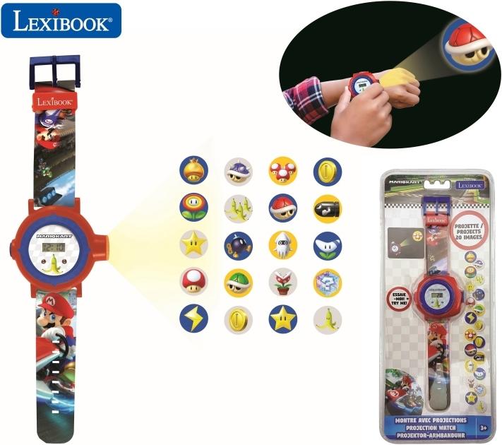 Image du produit Lexibook Horloge de projection numérique au design Mario Kart avec 20 images à projeter