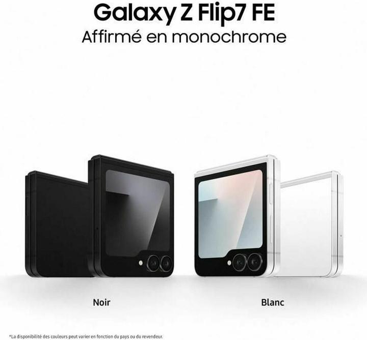 Image du produit Samsung Galaxy Z Flip7 FE (256 Go, Noir, 6.70", SIM + eSIM, 5G)