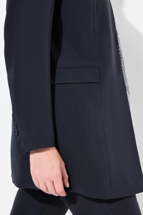 Produktbild Ulla Popken Acetat-Blazerjacke, Stehkragen, Hakenverschluss (46)