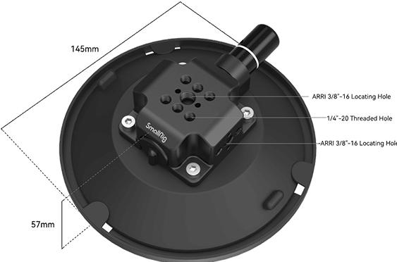 Produktbild SmallRig Suction Cup 6" with camera mount (Diverses Video Zubehör)