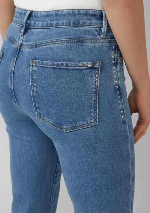 Actual product image S.Oliver Jeans-Hose Crop-Jeans Selina / Slim Fit / High Rise / Flared Leg / Nieten-Details (44)
