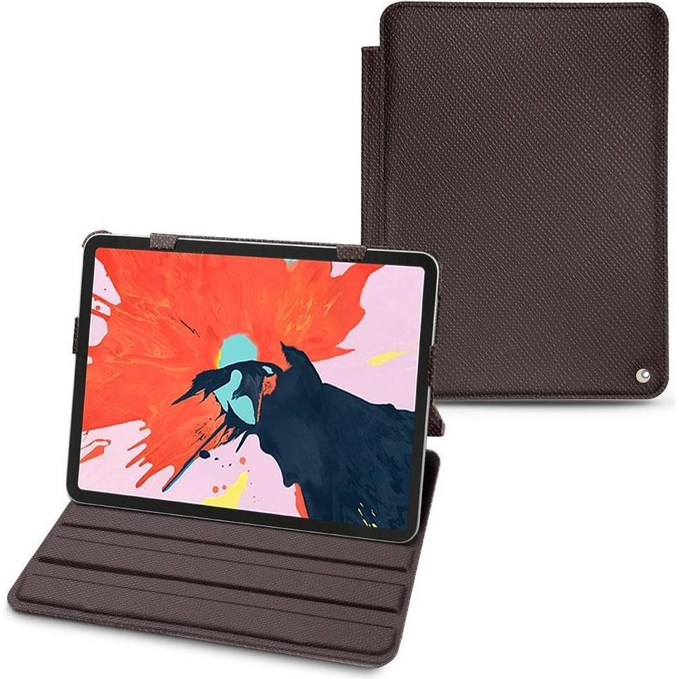 Noreve Lederschutzhülle horizontal (iPad Pro 12.9 2018 (3. Gen)), Tablet Hülle, Braun