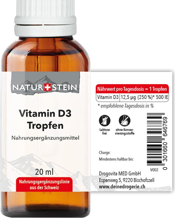 Valori nutrizionali e ingredienti Naturstein D3 (1 Pezzo/i, Olio, 63 g)