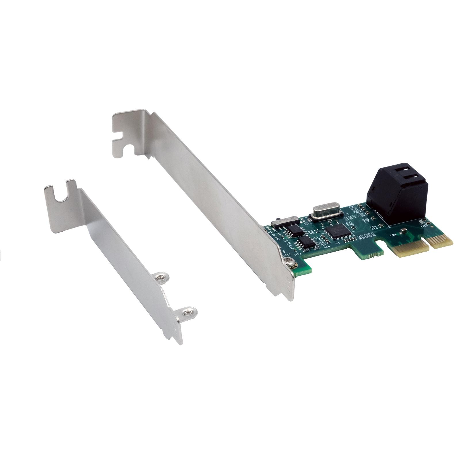 Exsys SATA-Controller EX-3519 für 2 HDD und SSD Drives, Storage Controller