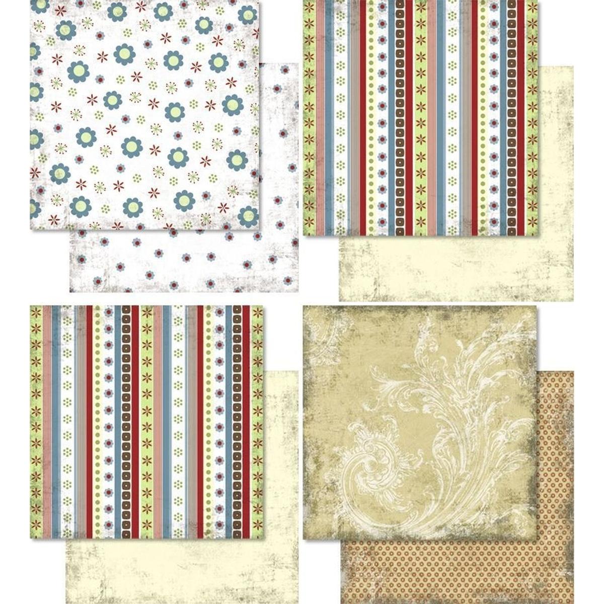 Ursus, Bastelpapier, Designpapier Retro 190g/qm 30,5x30,5cm VE=50 Blatt (50 x)