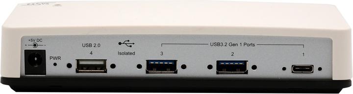 Actual product image Exsys USB 3.2 HUB 4-Port incl.Mains. 12V/3 15KV ESD Surge Protection & 3KV Opto (USB-B, 4 Ports)