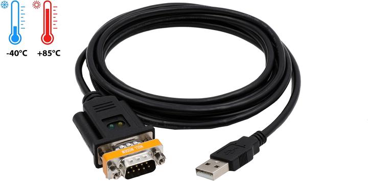 Image du produit Exsys GmbH Port USB 2.0 vers 1S série RS-232 pour -40°C à +85°C (FTDI chip-set) (2.50 m)