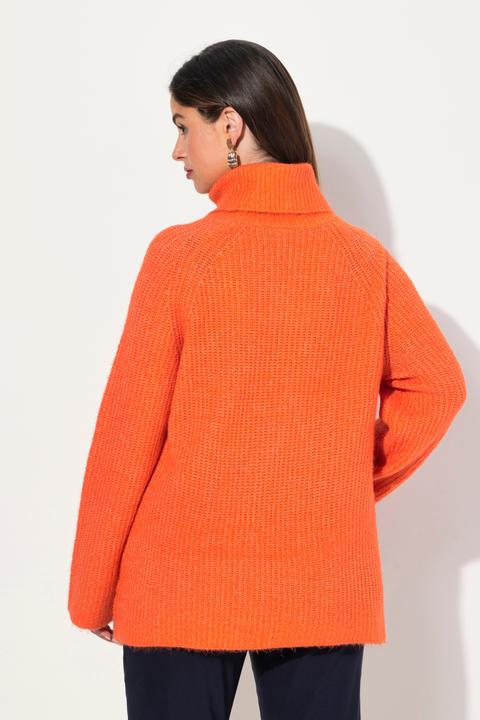 Produktbild Ulla Popken Pullover, Rippstrick, Rollkragen, Langarm, recycelt (56)