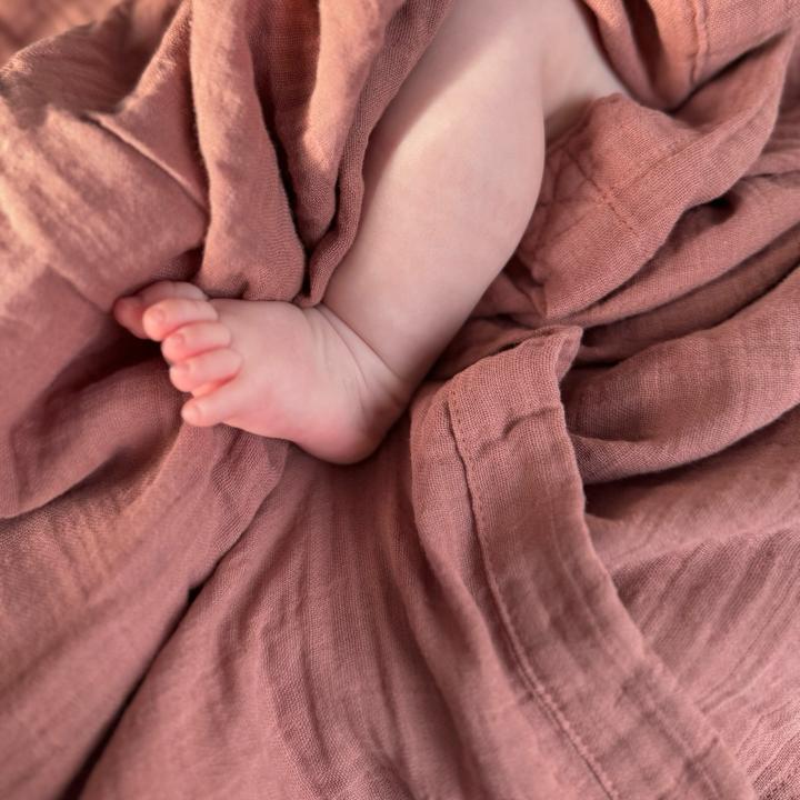 Image du produit Beberotti Orgaic Muslin Tasseled Throw Blanket (couverture) (145 x 100 cm)