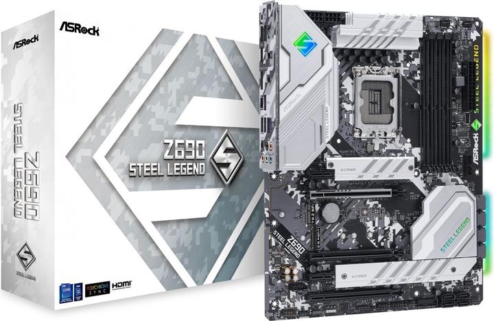 Image du produit AsRock Z690 Steel Legend (LGA 1700, Intel Z690H, ATX)