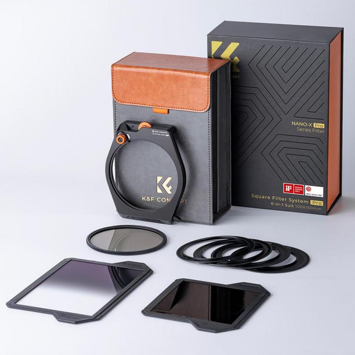 Produktbild K&F Concept Concept Filterkit Square X-Pro: Houder CPL ND1000 GND (95 mm, ND- / Graufilter, 10000 mm)