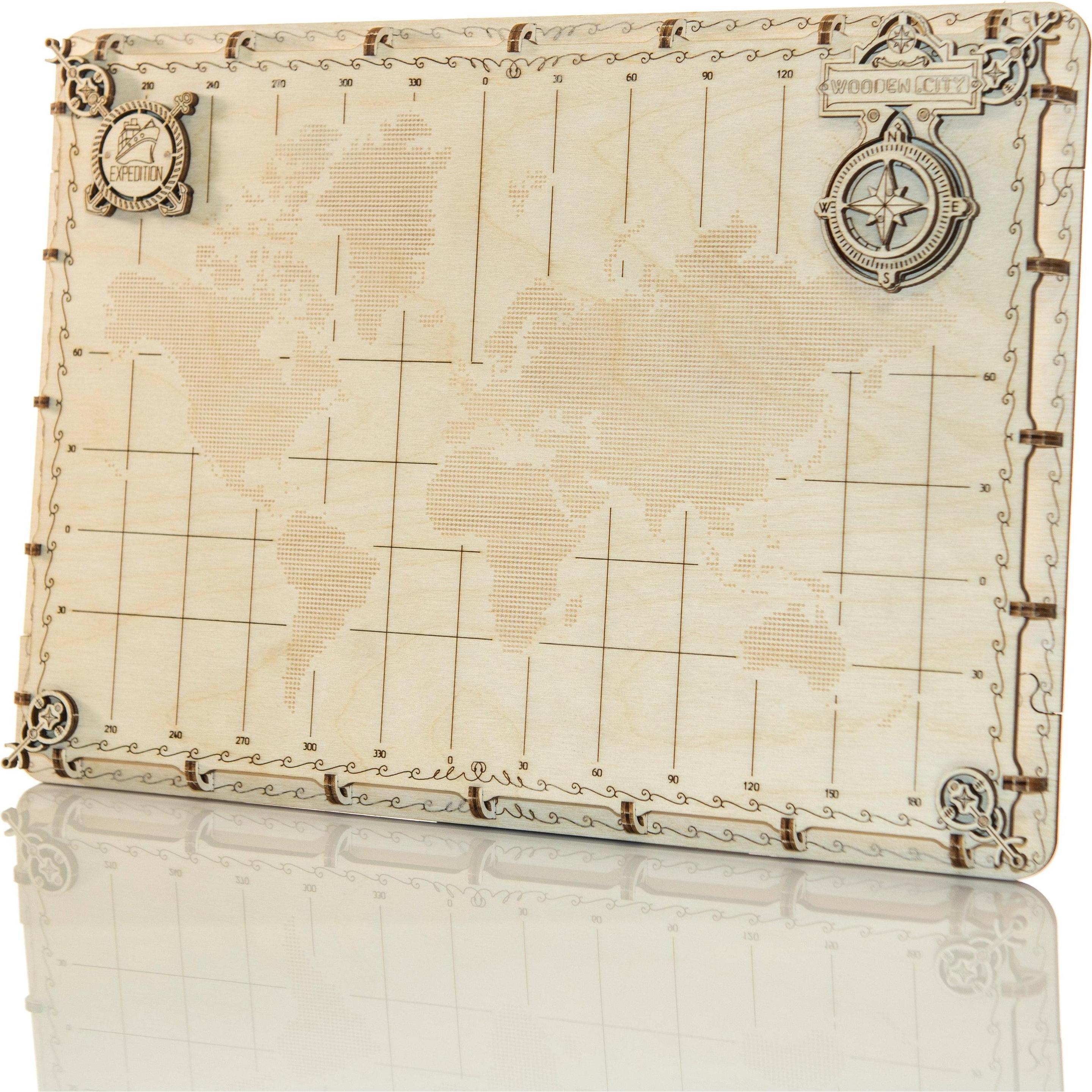 WoodenCity Weltkarte Expedition Series Dots
