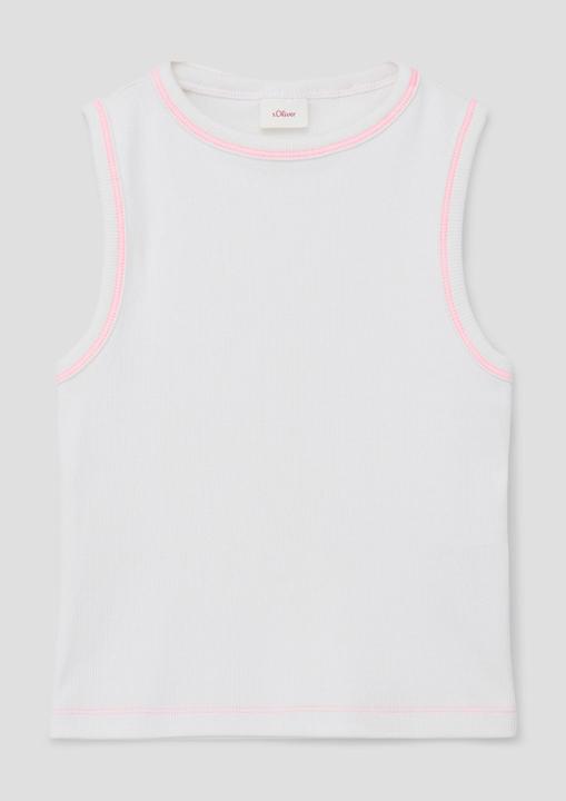 Produktbild S.Oliver T-Shirt Geripptes Tanktop mit Ziernähten (L)