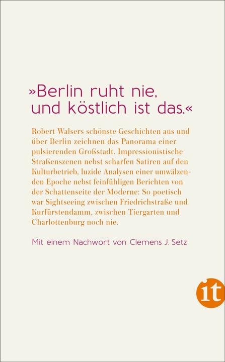 Produktbild Die kleine Berlinerin (Deutsch, Robert Walser, 2018)