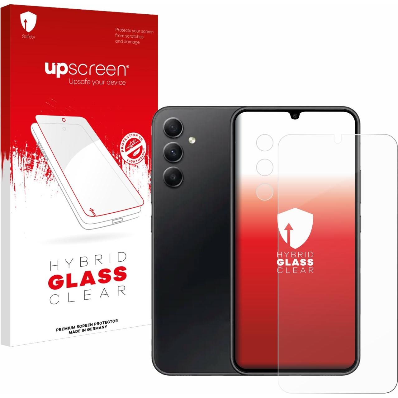 upscreen Scratch Shield Panzerglasfolie (1 Stück, Samsung Galaxy A34 5G), Smartphone Schutzfolie, Transparent