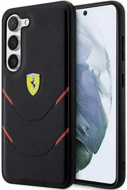 Ferrari FEHCS23SPBAK S23 S911 czarny/black hardcase Hot Stamp Lines (Samsung Galaxy S23)