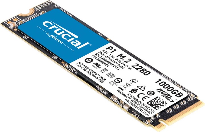 Actual product image Crucial P1 (1000 GB, M.2 2280)
