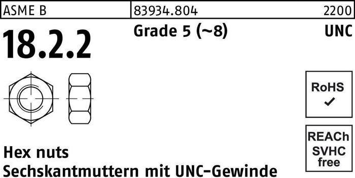 Produktbild Sechskantmutter R 83934 m.UNC-Gewinde 7/16 Grade 5 (8)