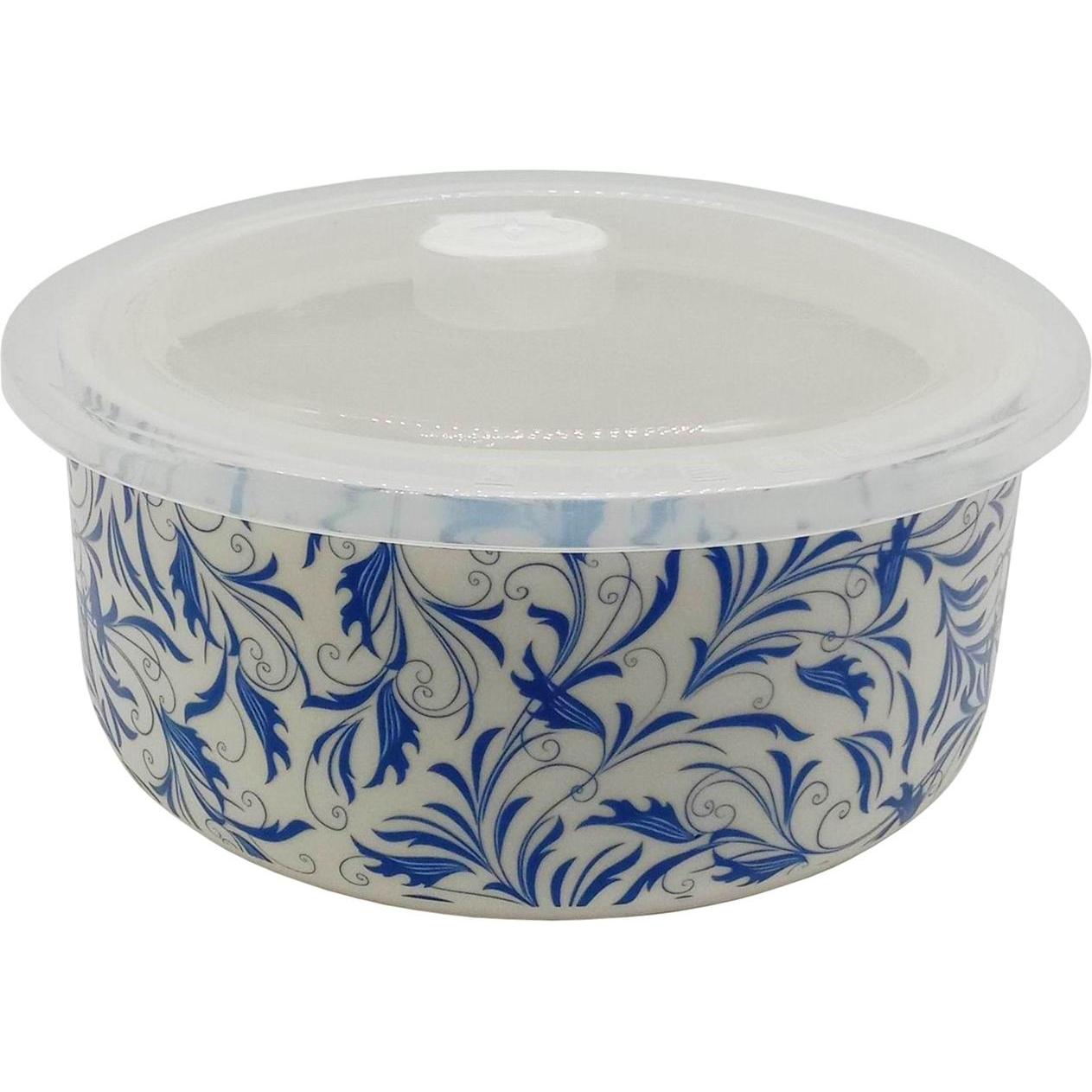 Thumbnail - neuetischkultur Mikrowellen Keramik Schüssel 900 ml Ornament, Vorratsbehälter, Blau