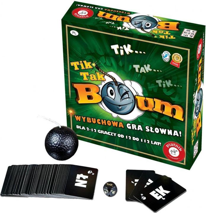 Immagine prodotto Piatnik Tick Tack Boom Gioco di Parole per Bambini e Adulti (Polacco, 2 - 12 Giocatori)