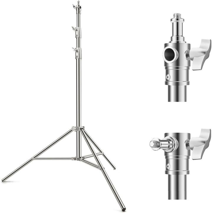Produktbild K&F Concept 2,8m photography light stand Spring Buffer Heavy Duty Stainless Steel Stand (280 cm, 10 kg)