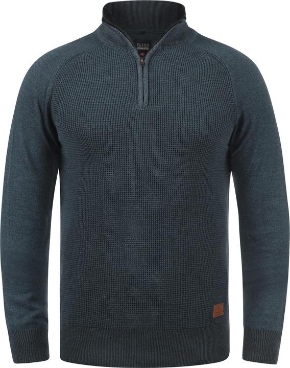 Actual product image Blend Ganbolf Men's Jumper Chunky Knit Pullover Troyer Made Of 100% Cotton With Zipper (L)