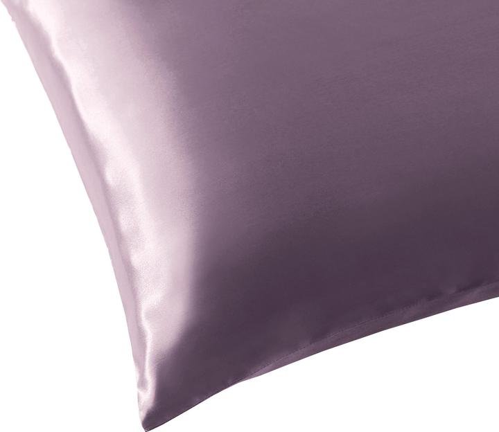 Actual product image Ailoria BEAUTY SLEEP SET Silk Zipper Pillowcase (40x60) (purple) with eye mask (Bedding set, 60 x 40 cm)
