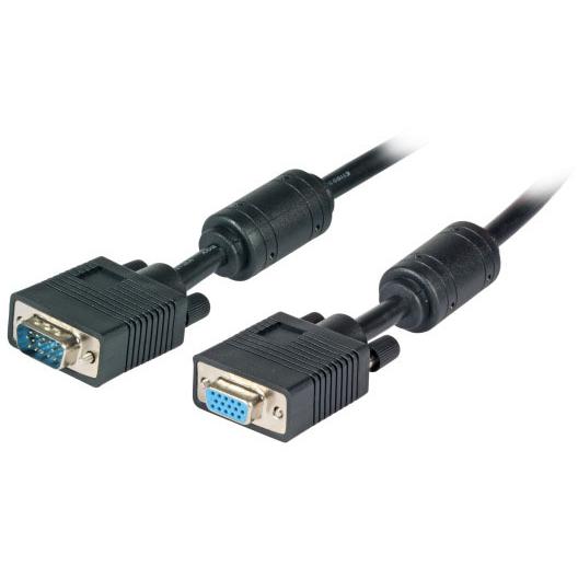 EFB Elektronik SVGA/HDTV Verlängerung 2xHDSUB15, St/Bu, schwarz,5m (5 m, VGA), Video Kabel