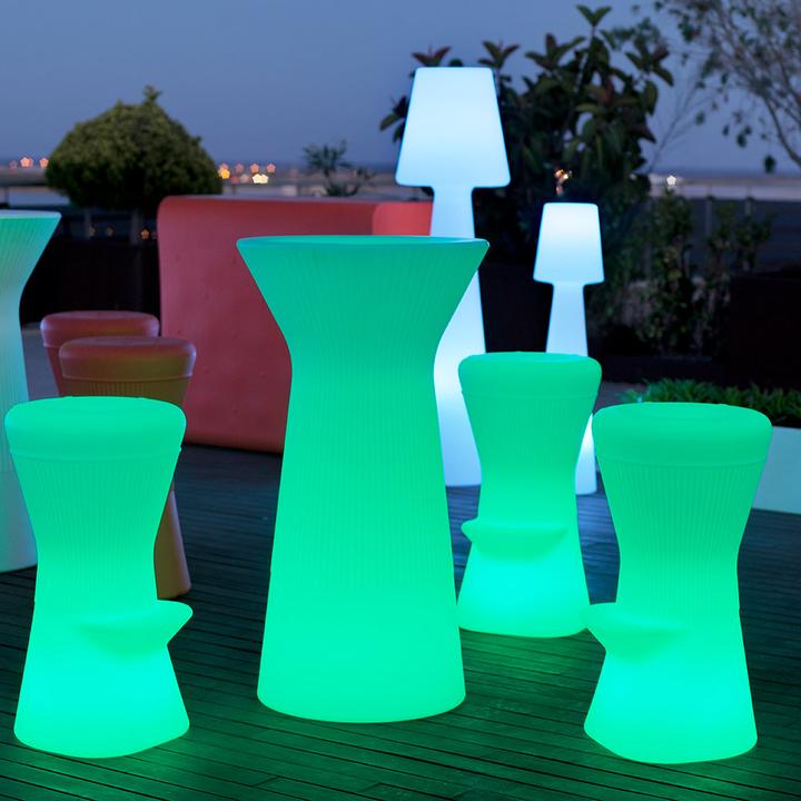 Image du produit Newgarden CAPRI 110 Table de salon LED Outdoor, éclairée + RGB, batterie, télécommande Intérieur & Extérieur I (360 lm)