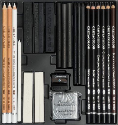 Produktbild Cretacolor Brevillier's Skull-Edition Zeichenkohle farbsortiert 1 Set (25x)