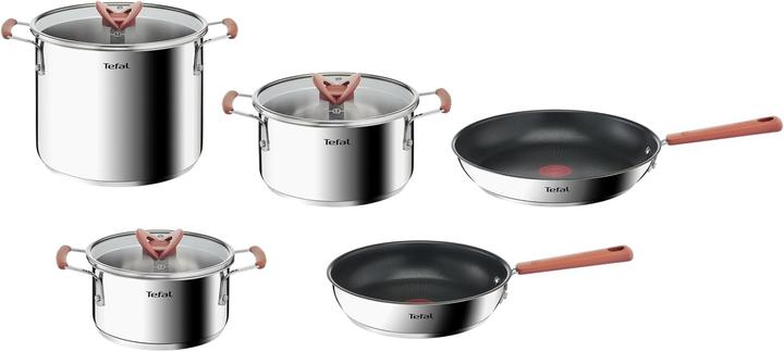 Image du produit Tefal SET 13 PIÈCES OPTI'SPACE SS (G721SD74) (Set de poêles + casseroles, Acier inoxydable)