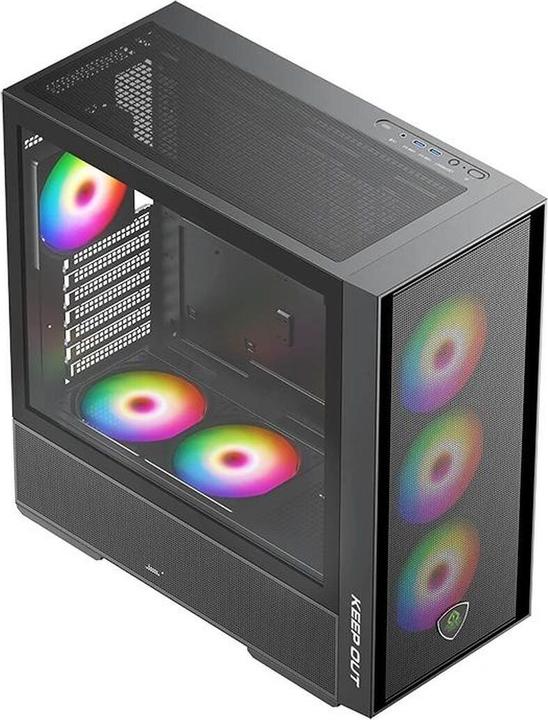 Actual product image Keep Out Gaming ATX Semi-Tower Gehäuse KEEP OUT KO XC-805 MESH ARGB USB3 Schwarz (ATX, ITX)