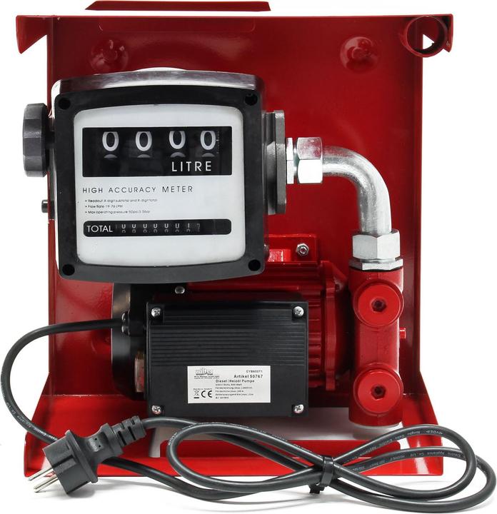 Actual product image Wiltec Self Priming Bio Fuel Oil Diesel 230V/600W 40l/min Transfer Pump H/D Portalbe