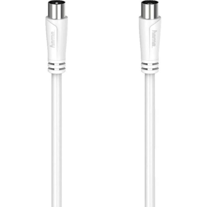 Hama Antennen-Kabel, Koax-Stecker - Koax-Kupplung, 5,0 m, 90 dB (90 dB, Antennenkabel), Antennenkabel