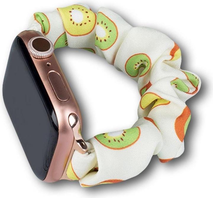 Hurtel Cloth Watch 7 band 7/6/5/4/3/2 / SE (45/44 / 42mm) strap bracelet bracelet with elastic kiwi (Textilmaterial mit elastischem Band)