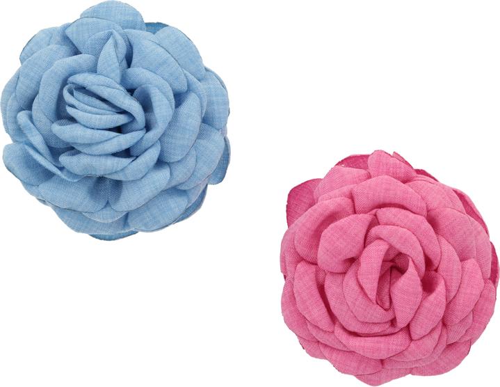 Immagine prodotto Trisa Fashion Stoffblume auf Haarklammer Set Blau-Pink 2 Stk. (2 pz.)