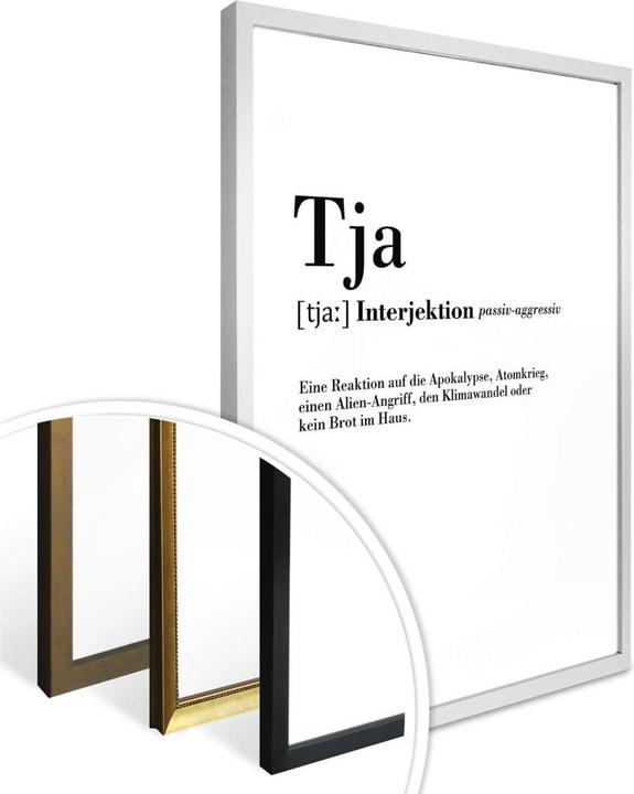 Produktbild Trenddeko Grammatik Tja (80 x 100 cm)