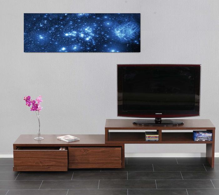 Produktbild Swisshandel24 LED-Bild, Leinwandbild Leuchtbild Wandbild, Timer - 120x40cm Sternenhimmel (40 x 120 x 2.5 cm)