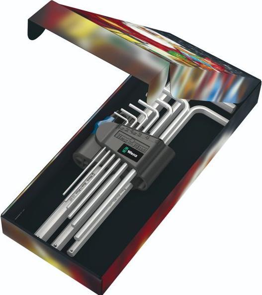 Actual product image Wera 950/9 L Hex-Plus HF 1 Angle wrench set for hexagon socket screws 9 pieces ( 05022130001 )