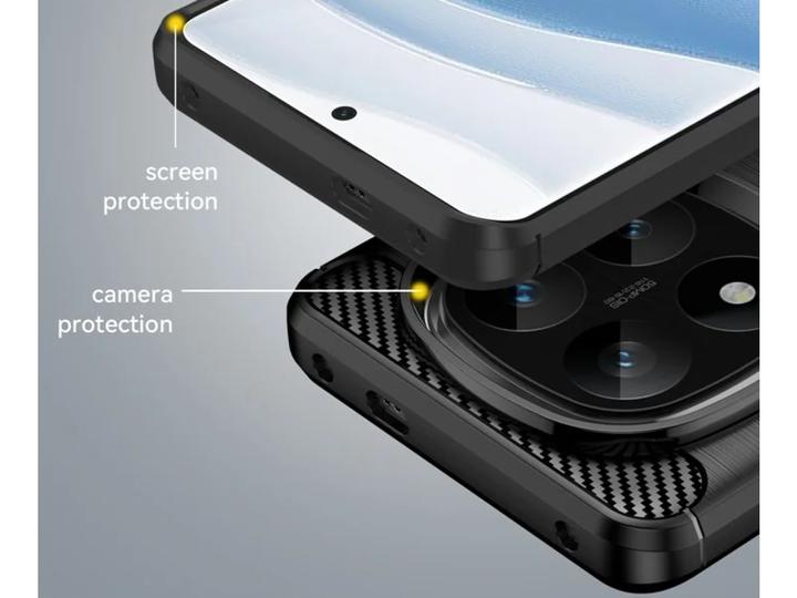 Immagine prodotto Screenguard Hülle Carbon Brushed Soft TPU (Xiaomi Redmi Note 14 Pro+ 5G)