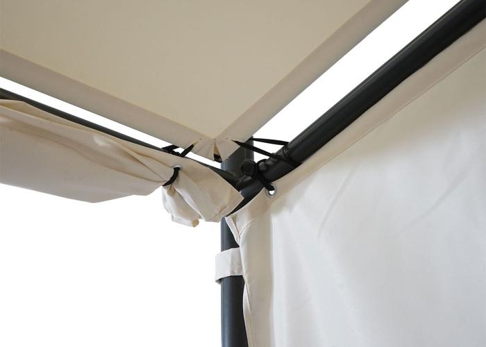 Produktbild Swisshandel24 4er-Set Seitenwand für Pergola, Ersatzseitenwand Pavillon, 3x3m Polyester creme (275 cm, 293 cm)