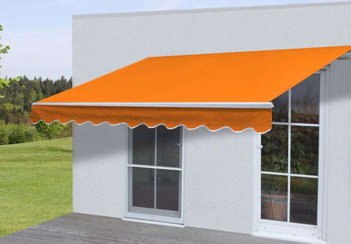 Actual product image Swisshandel24 Cover for awning, folding arm awning replacement cover sun protection, 5x3m - polyester terracotta (4.85 m)