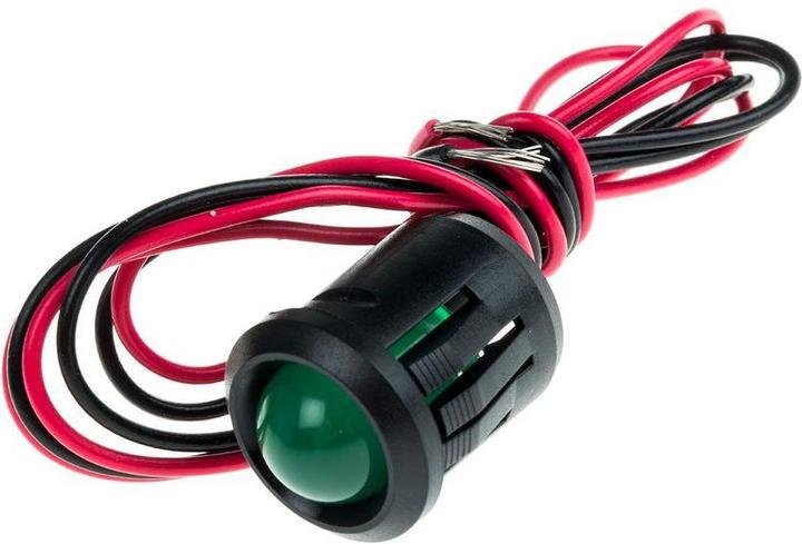 Produktbild RS PRO LED vorst 14mm schwarz 24VDC grün