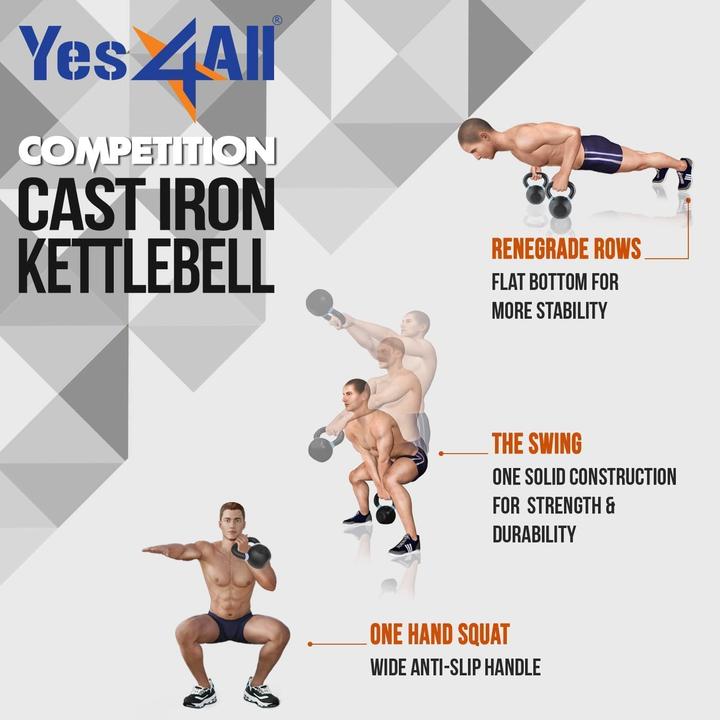 Produktbild Yes4All Kettlebells, G? Hellblau? 16 kg (1 x 16 kg)