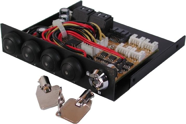 Actual product image Exsys Expander 1 to 4 SATA2/3 hard disks to 4 HDD simultaneously