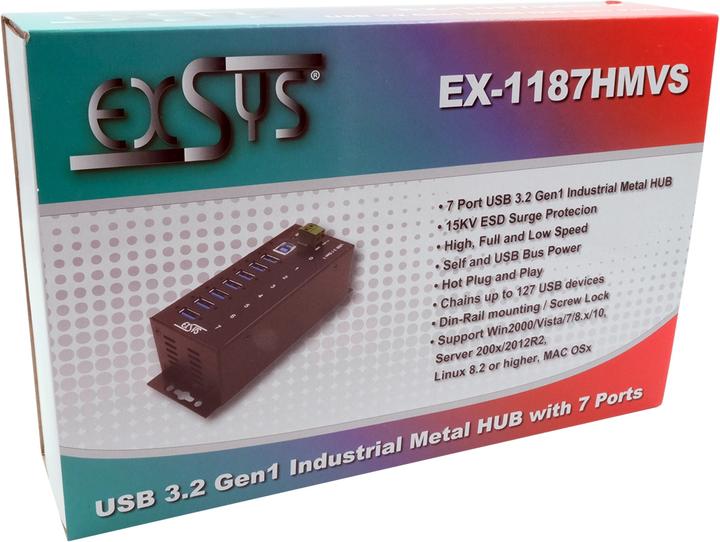 Immagine prodotto Exsys Ex-1187hmvs (USB-B, 7 porte)