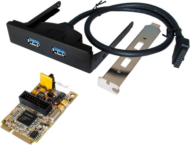 Actual product image Exsys PCI-EXPRESS card Mini USB3.0 2-port