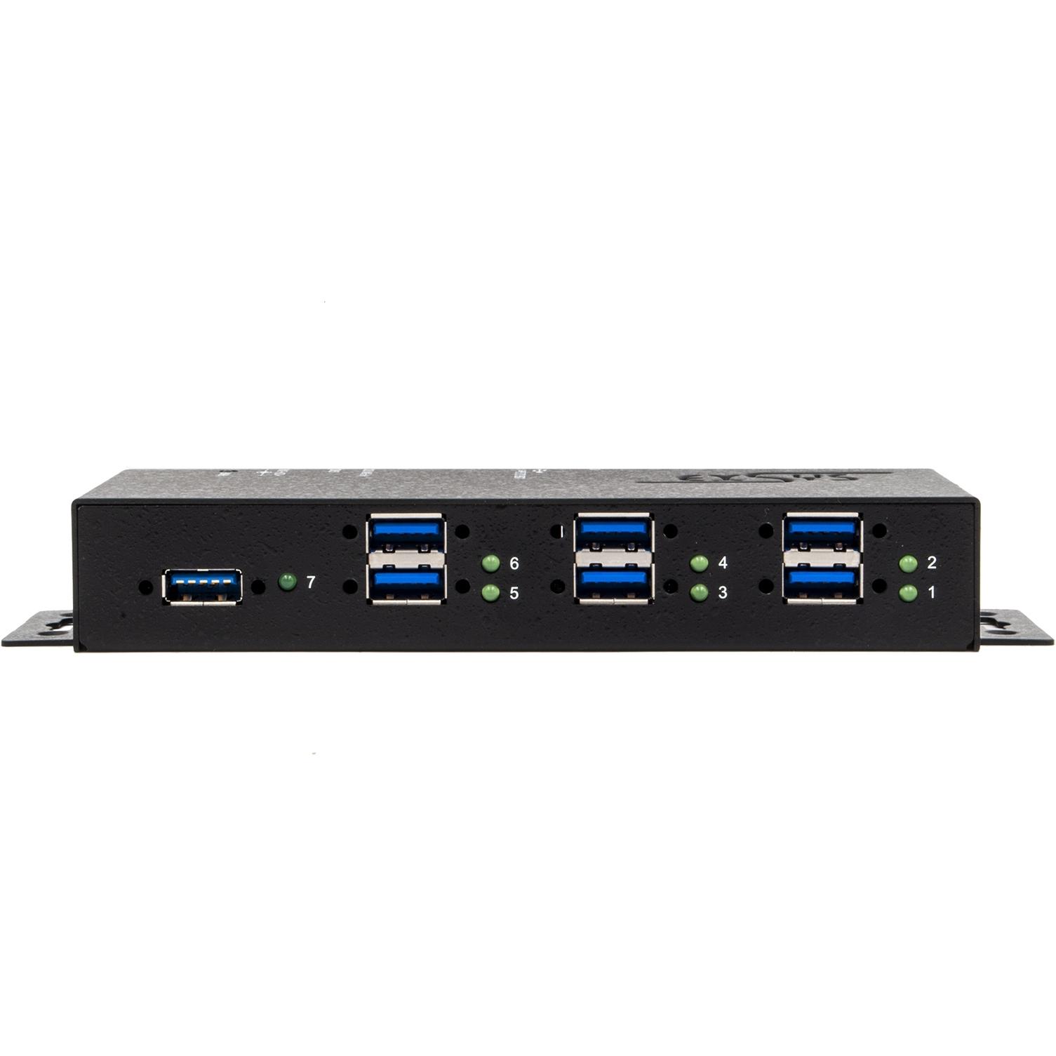 Thumbnail - Exsys USB-Hub EX-1517HMVS (USB-B, 7 Ports), Dockingstation + USB Hub, Schwarz