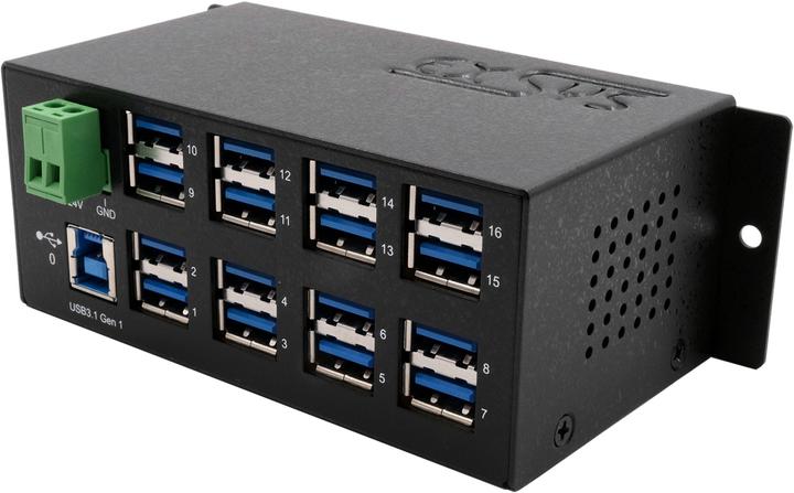 Image du produit Exsys EX-1113HMS, 16xUSB 3.0/3.1 HUB en métal (USB-B, 16 ports)