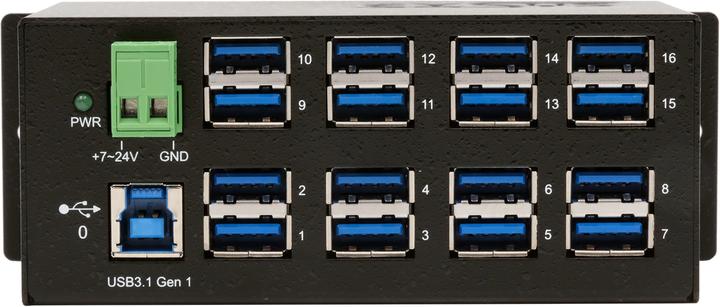 Image du produit Exsys EX-1113HMS, 16xUSB 3.0/3.1 HUB en métal (USB-B, 16 ports)